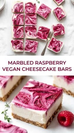 Vegan Raspberry Cheesecake Bars